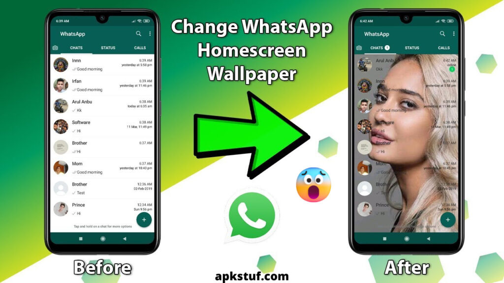 Change GB WhatsApp Home Screen Wallpaper